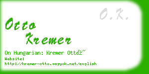 otto kremer business card